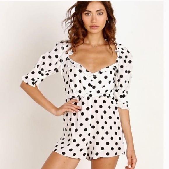 NWT For Love and lemons Lexington Romper 🍋 Sm - Picture 3 of 12